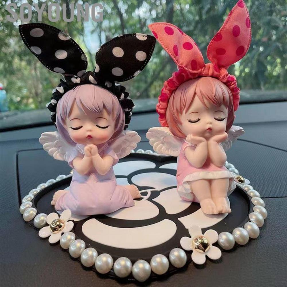Soyoung Cute Car Ornaments Lovely Shape Delicate Workmanship Interior Decoration for Women Men Type2