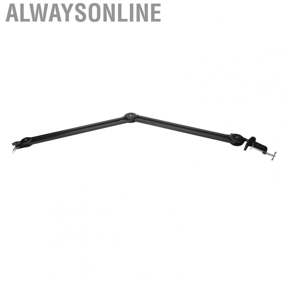 Alwaysonline Microphone Arm Stand Professional 2KG Load Bearing Capacity Adjustable Angle Mic Boom for Live Broadcast  Station