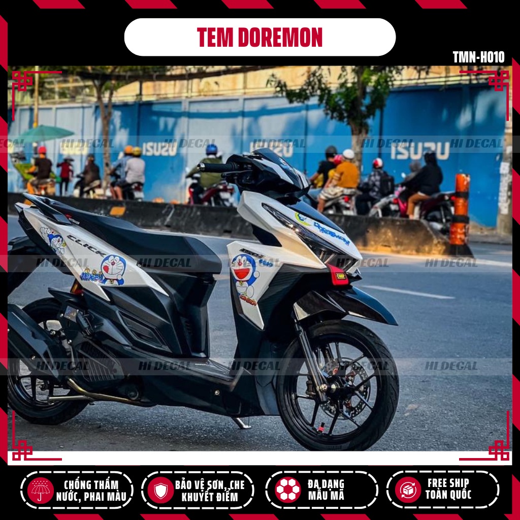 Tem dán xe Doremon cho mọi dòng xe | TMN-H010 | Decal dán xe chống nước, chống phai màu