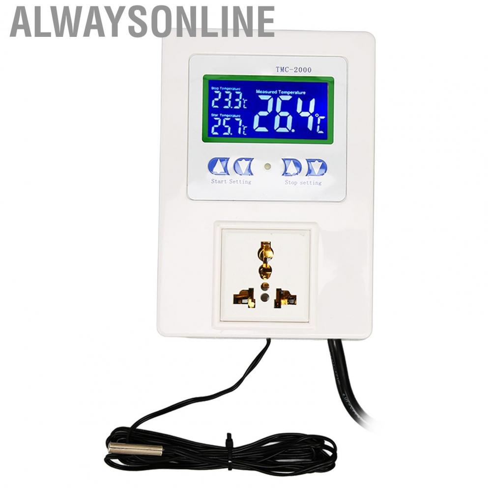 Alwaysonline Temperature Controller  Digital 4 Buttons Heating Cooling Mode for Pet Breeding