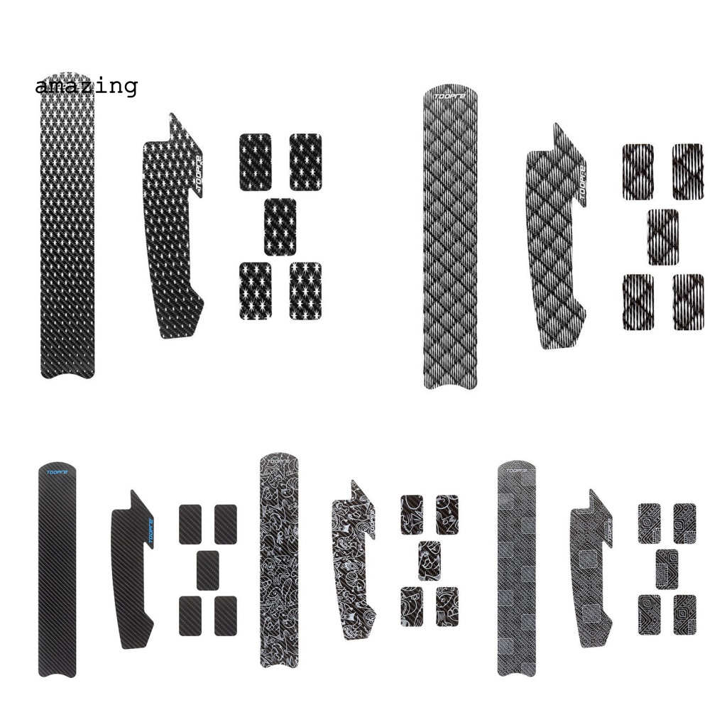 1 Bộ Miếng Dán Dây Xích Xe Đạp Bằng Da Giả Chống Trầy Xước Dễ Lắp Đặt