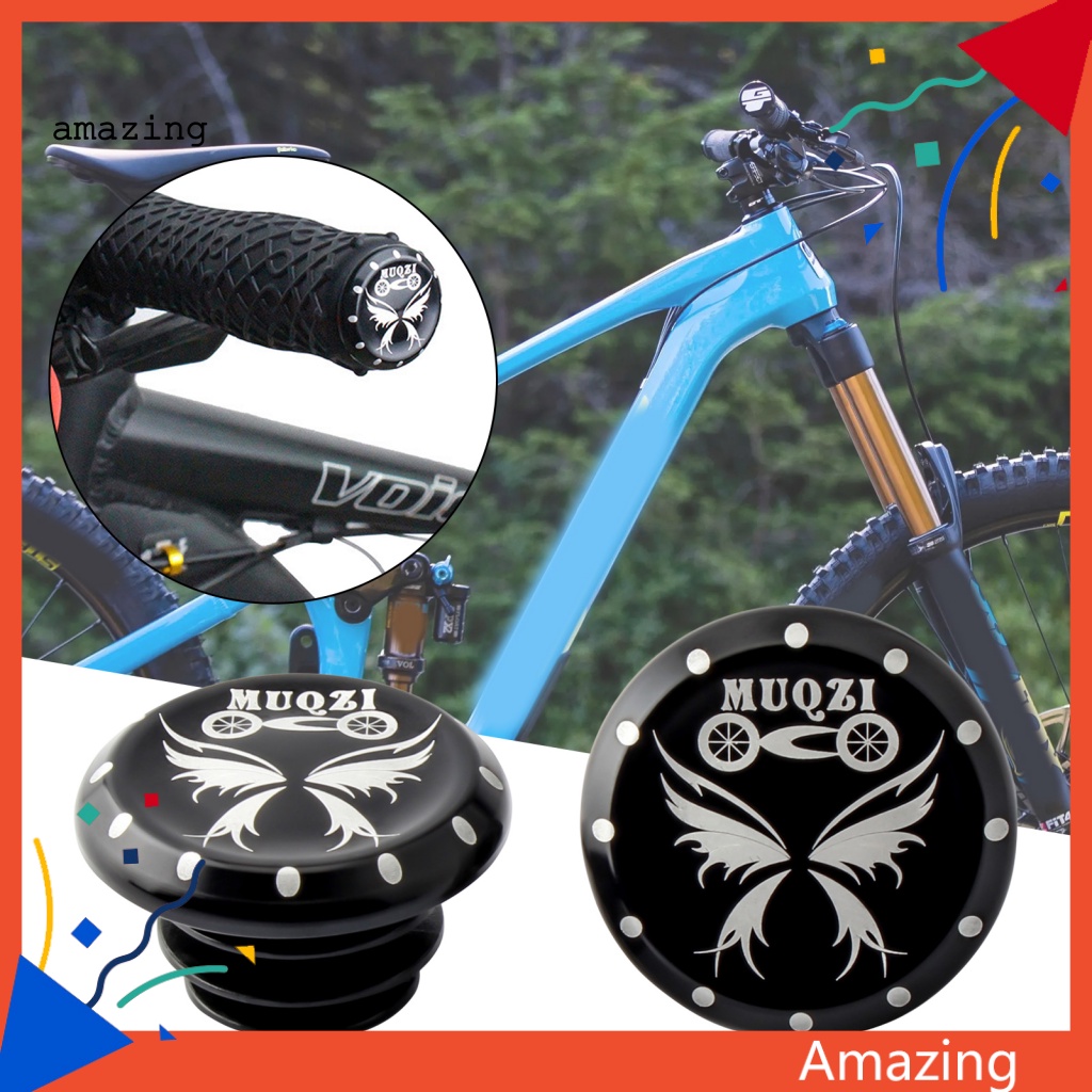 1 Cặp Nút Gắn Tay Cầm Xe Đạp Bằng Hợp Kim Nhôm Màu Sắc Đơn Giản Siêu Nhẹ