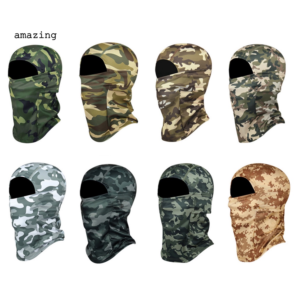 Mũ Trùm Đầu Chạy Xe Đạp Họa Tiết Rằn Ri Unisex