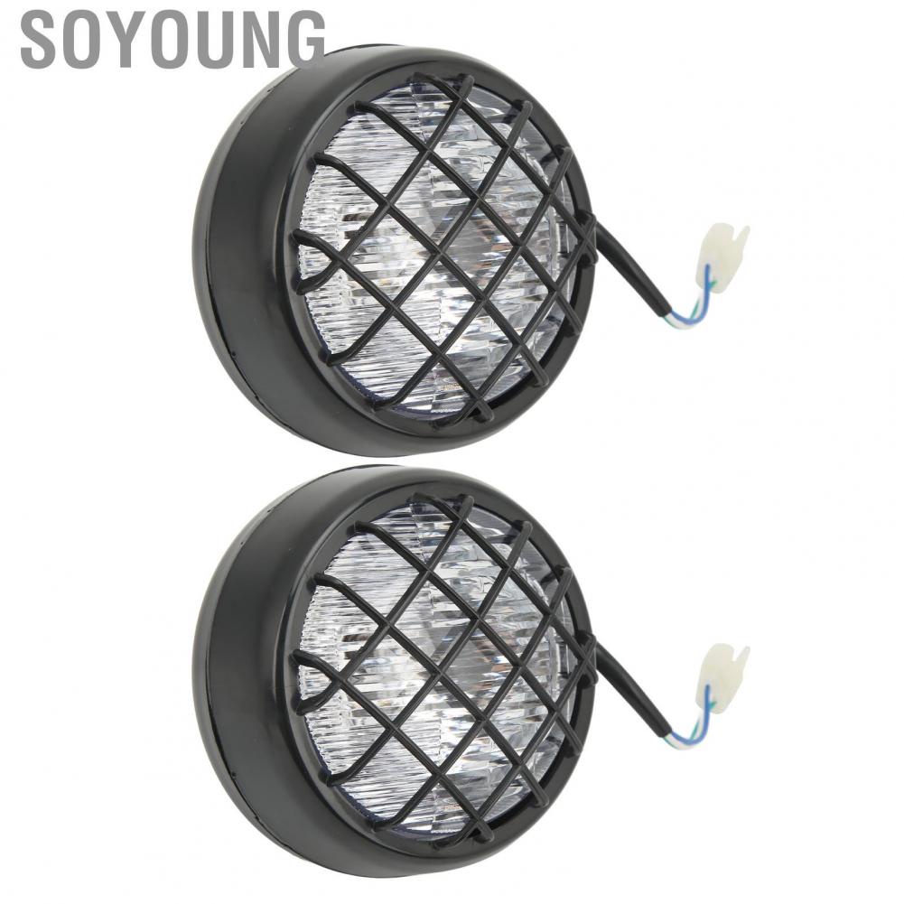 Soyoung Headlight Assembly Direct Replacement Long Durability High Brightness ATV Headlamps Protective Shockproof Scratchproof with