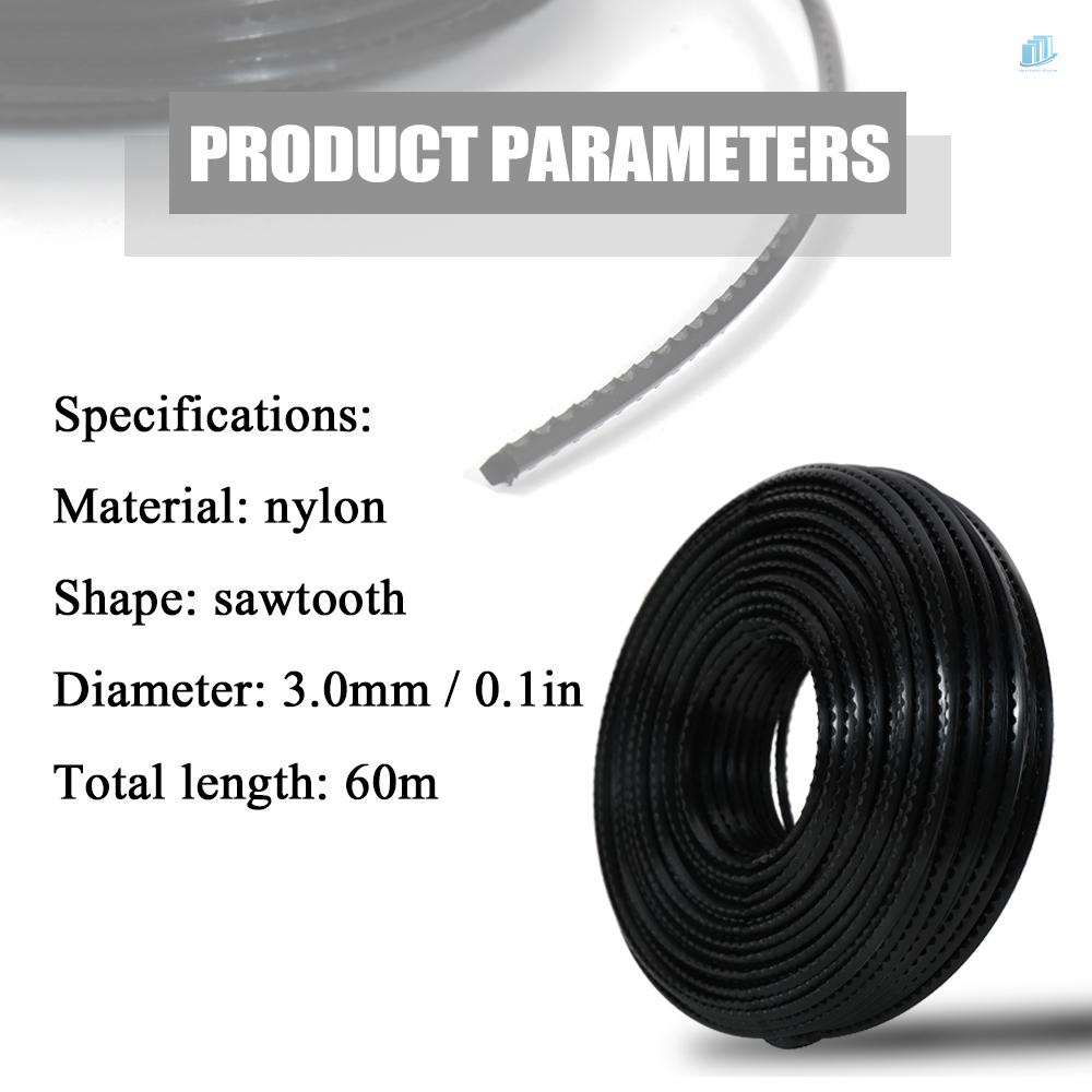 Dây Cước Nylon Chất Lượng Cao Cho Máy Cắt Cỏ smartwatchinone 3.0mm 60M