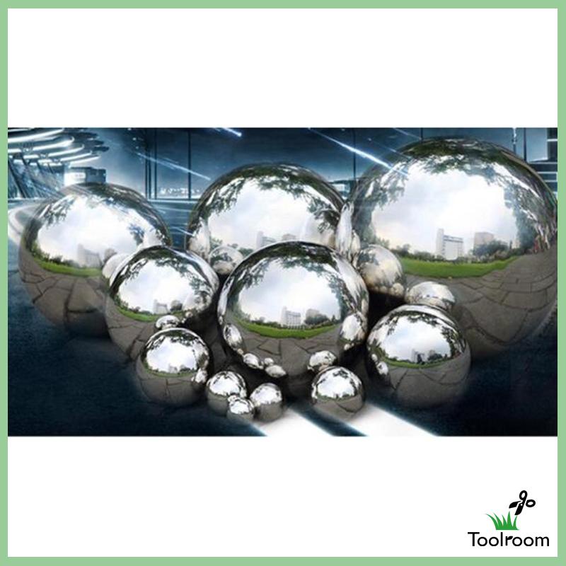 Quả Cầu Tráng Gương Phản Chiếu Bằng Thép Không Gỉ 12cm Trang Trí Sân Vườn
