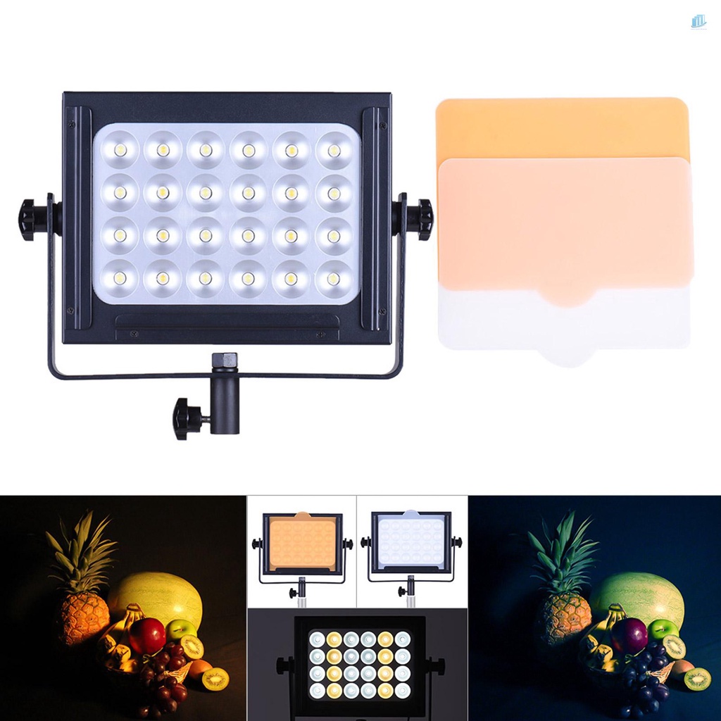 Bảng Đèn LED Zifon ZF-5000 24 Ánh Sáng Trắng / Cam Siêu Sáng Có Thể Điều Chỉnh Độ Sáng Cho Studio Chụp Ảnh DSLR