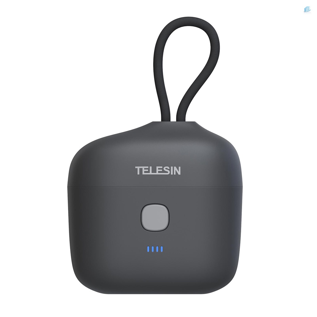 TELESIN Hộp Sạc Micro Không Dây 3 Rãnh TE-WMB-001 Tích Hợp Pin 4000mAh Type-C 18W Tiện Dụng
