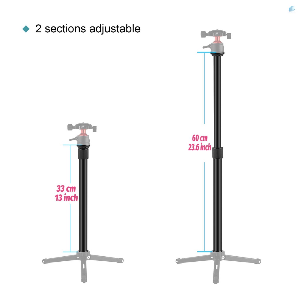 Gậy Ba Chân Mở Rộng Điều Chỉnh Được Kèm Ốc Vít 1 / 4 Inch Dài 33~60cm Cho Máy Ảnh