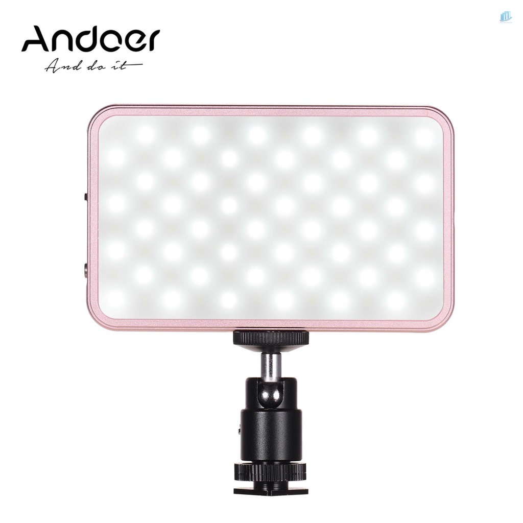 Bảng Đèn LED Mini Andoer FL-08 3000K-5500K Có Thể Sạc Lại Kèm Ngàm Gắn Cho Máy Ảnh DSLR