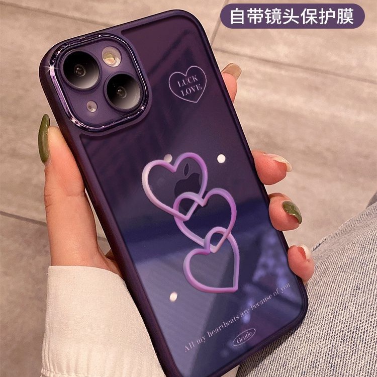 Ốp Điện Thoại Chống Sốc Kèm Miếng Dán Bảo Vệ Ống Kính Máy Ảnh Cho Iphone 14 / 7x / 11 plus 13 1214xs8p