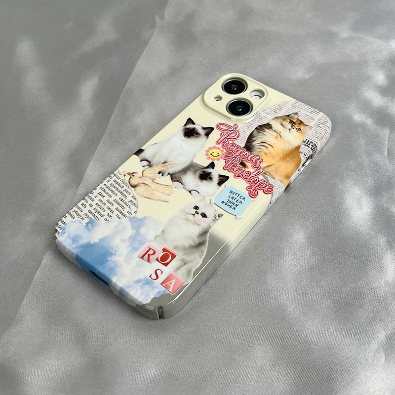 Ốp Điện Thoại Họa Tiết Chú Mèo Dễ Thương Cho Iphone Xr8iphone13 7iPhone12xs11 Apple / 14pro / OPRV