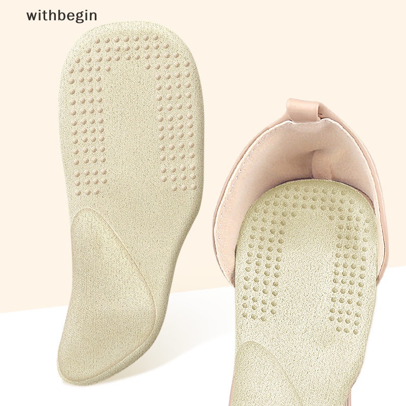 1 Cặp Đệm Lót Giày Cao Gót Dạng Cong Tự Dính Vô Hình Hấp Thụ Mồ Hôi Chống Trượt