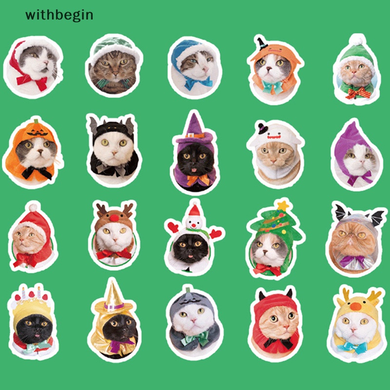 Bộ 40 Miếng Dán Vinyl Chống Nước Hình Mèo Kitty Dễ Thương Trang Trí Sổ Tay