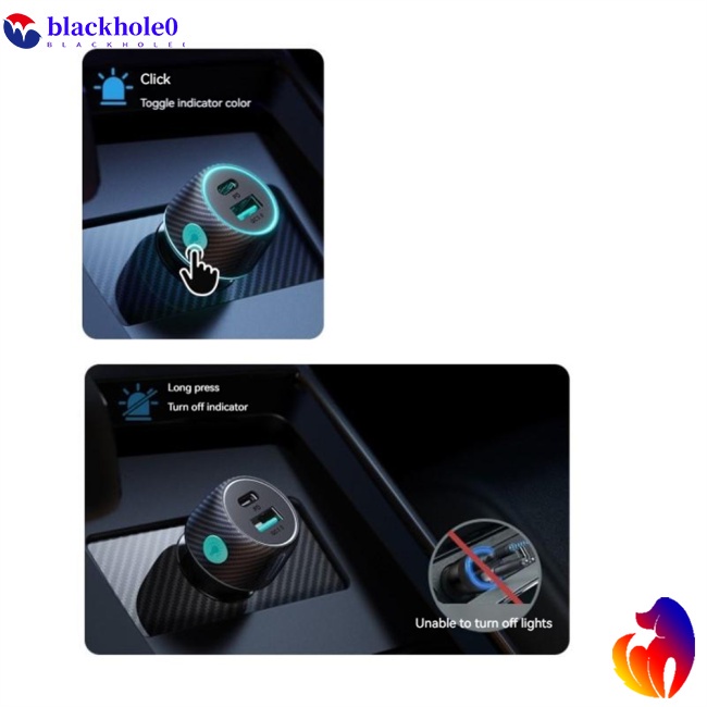 Bộ Sạc Nhanh 60w Qc3.0 Pd 7 Màu Sắc Công Suất Cao Chuyên Dụng Cho Xe Hơi