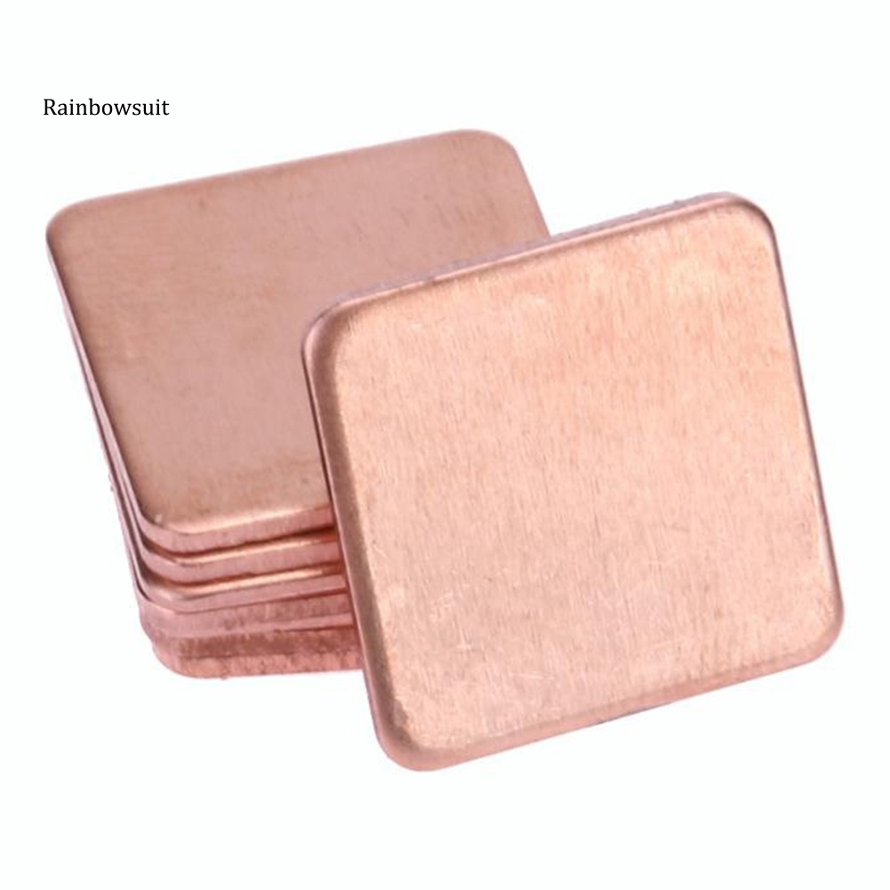 Bộ 10 Miếng Đệm Tản Nhiệt Bằng Đồng Bền Bỉ Kích Thước 15Mmx15Mm Cho Laptop