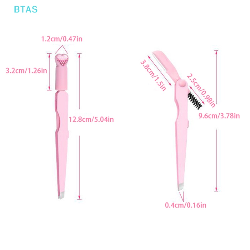 Nhíp Nhổ Lông Mày 3 Trong 1 Bằng Thép Không Gỉ