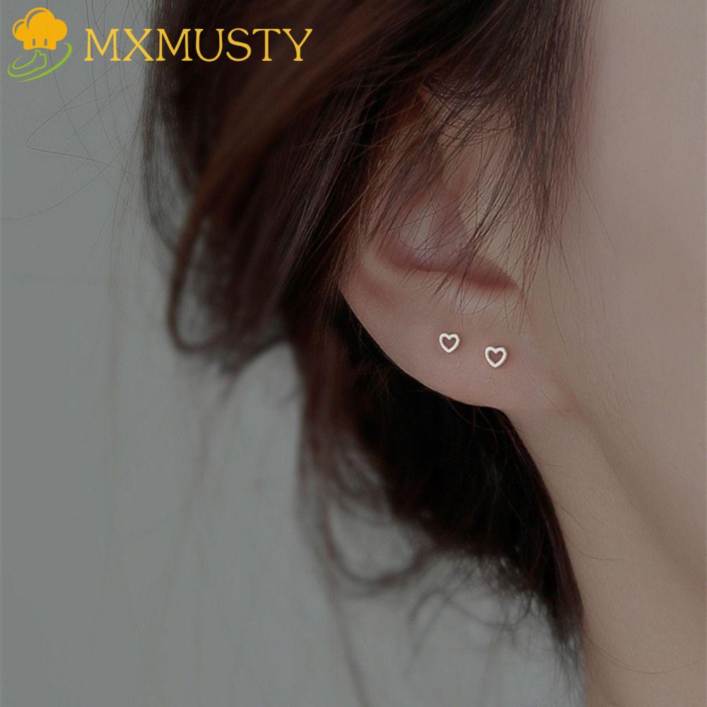 Khuyên Tai Hình Trái Tim Mini Đơn Giản Cá Tính Phong Cách Hàn Quốc