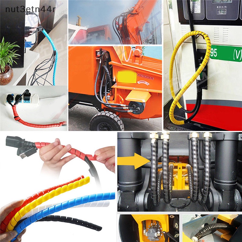 1m 10mm/14mm đầy màu sắc xoắn ốc dây tổ chức Bọc ống chống cháy Cáp tay áo boutique