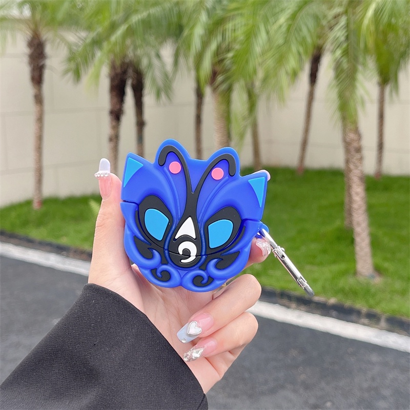 Vỏ Bảo Vệ Hộp Sạc Tai Nghe bluetooth Không Dây OPPO Enco air3 Bằng Silicon Mềm Họa Tiết Hoạt Hình Quỷ Đen 3D Dễ Thương