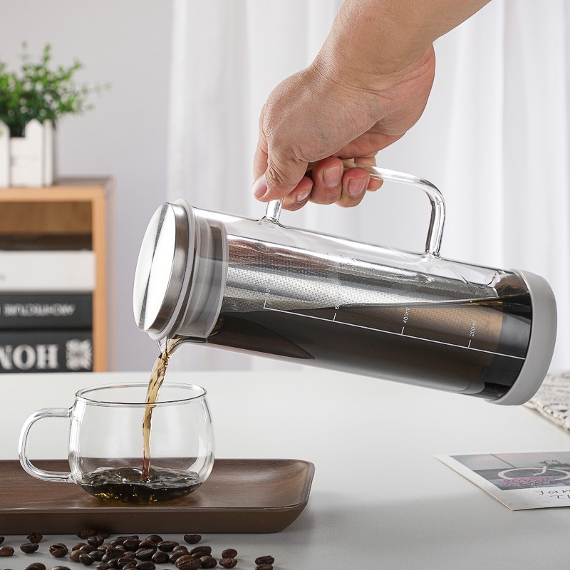 Máy pha cà phê Cold Brew Nước ép trà Bộ lọc thủy tinh