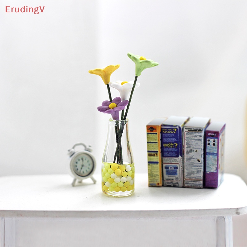 Bình Hoa Cúc Mini Dễ Thương Xinh Xắn Tỉ Lệ 1: 12 Dùng Để Trang Trí Nhà Búp Bê