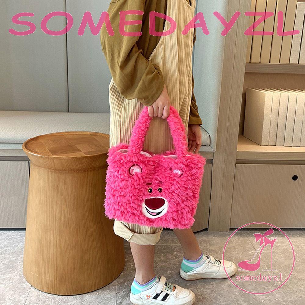 Túi Xách Đeo Vai Hình Gấu Hoạt Hình Đơn Giản Hợp Thời Trang Cho Bé