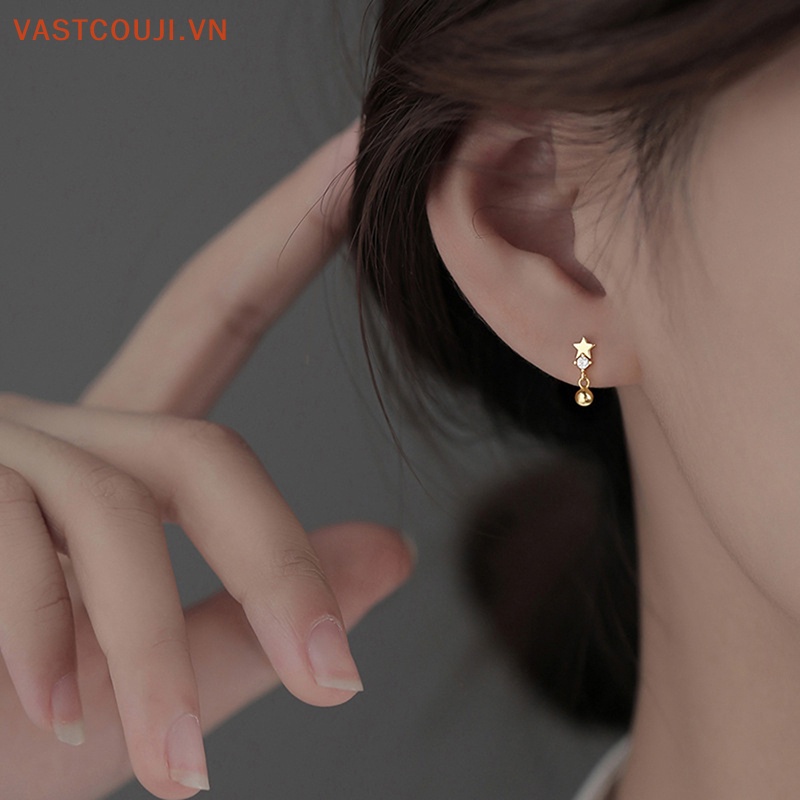 Bộ 2 Khuyên Tai Đính Đá Thời Trang Nữ Tính