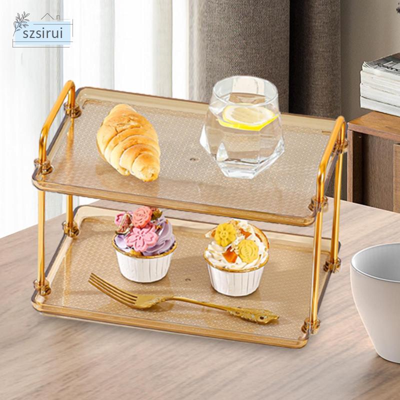 Khay Đựng Đồ Trang Điểm 2 Tầng Tiện Dụng Cho Phòng Tắm / Trang Điểm