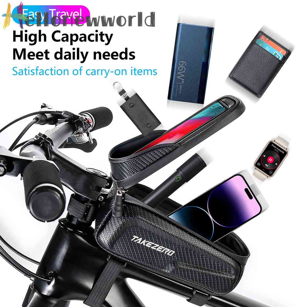 Túi Vỏ Cứng Phản Quang Dung Tích 1L Gắn Khung Xe Đạp