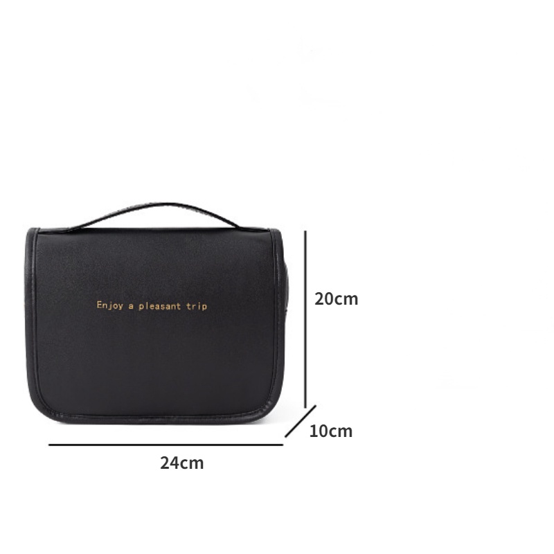 Túi Da PU Đựng Đồ Trang Điểm Sức Chứa Lớn Phong Cách Nhật Bản