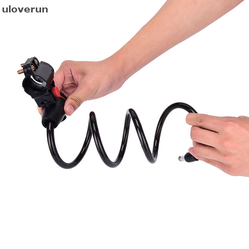 Uloverun 1 Dây Khóa Xe Đạp Xoắn Ốc Dài 90cm Bằng Thép + 2 Chìa Khóa vn