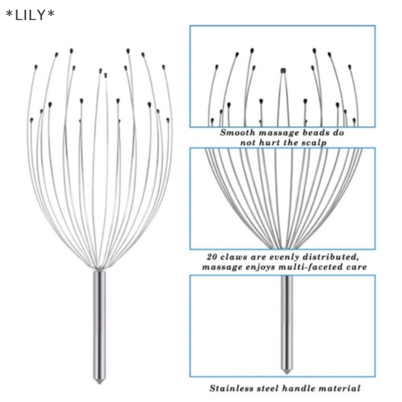LILY Da đầu massagers với 20 móng vuốt đầu massage scratcher cho sâu thư giãn uuu