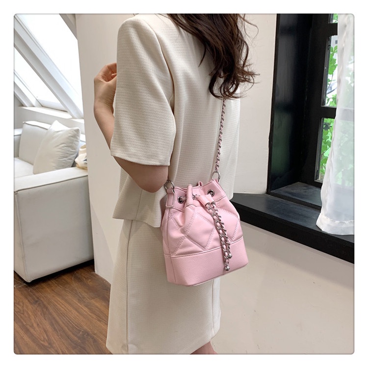 Túi Xách Da PU Màu Trơn Đeo Chéo Thời Trang Dành Cho Nữ