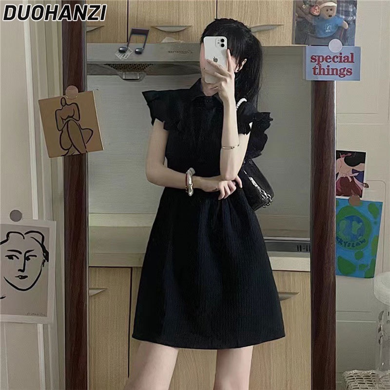 DUOHANZI Đầm không tay ngọt ngào thời trang dành cho nữ