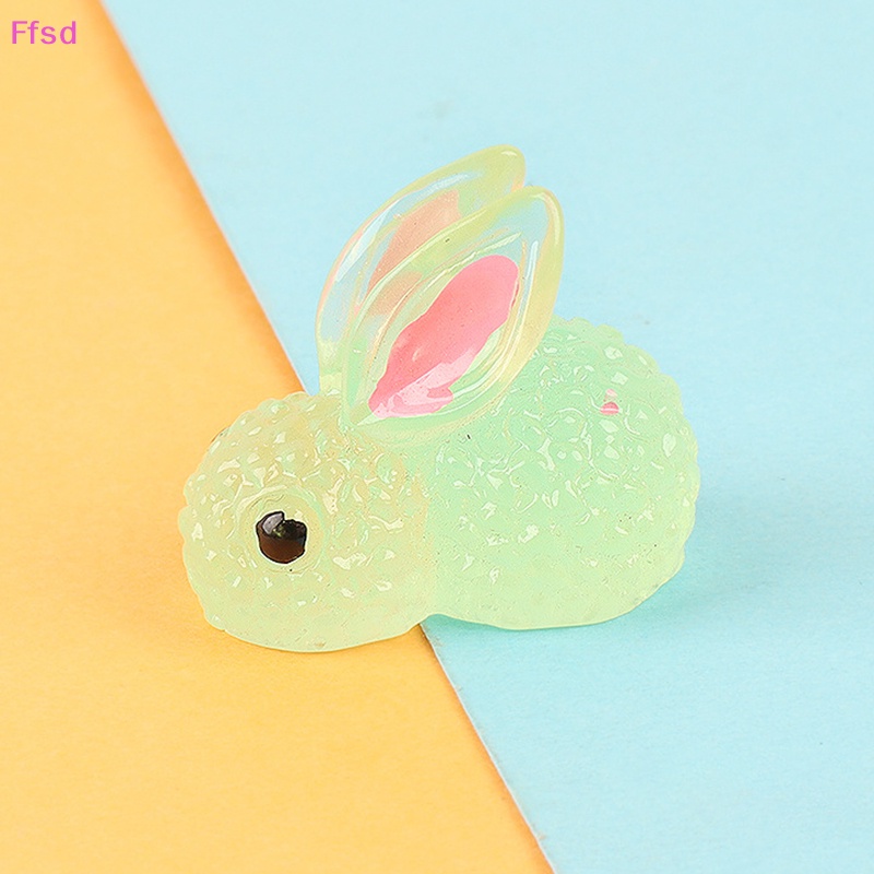 Bộ 5 Tượng Thỏ Dạ Quang Trang Trí Tiểu Cảnh