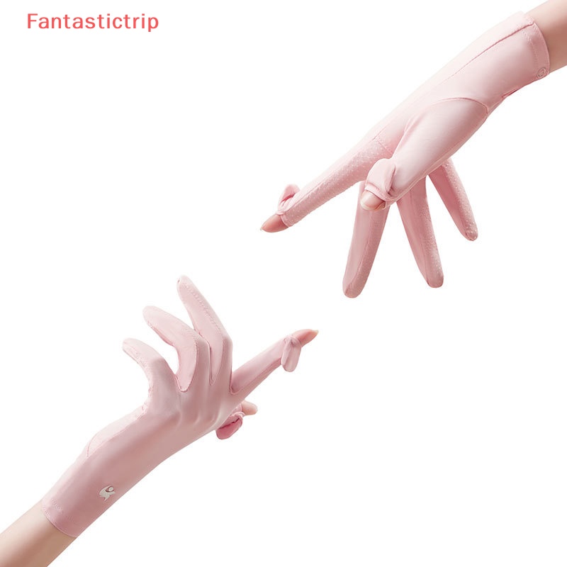 Găng Tay Chống Nắng / Tia UV Màu Trơn Thời Trang Mùa Hè Mới Cho Nữ