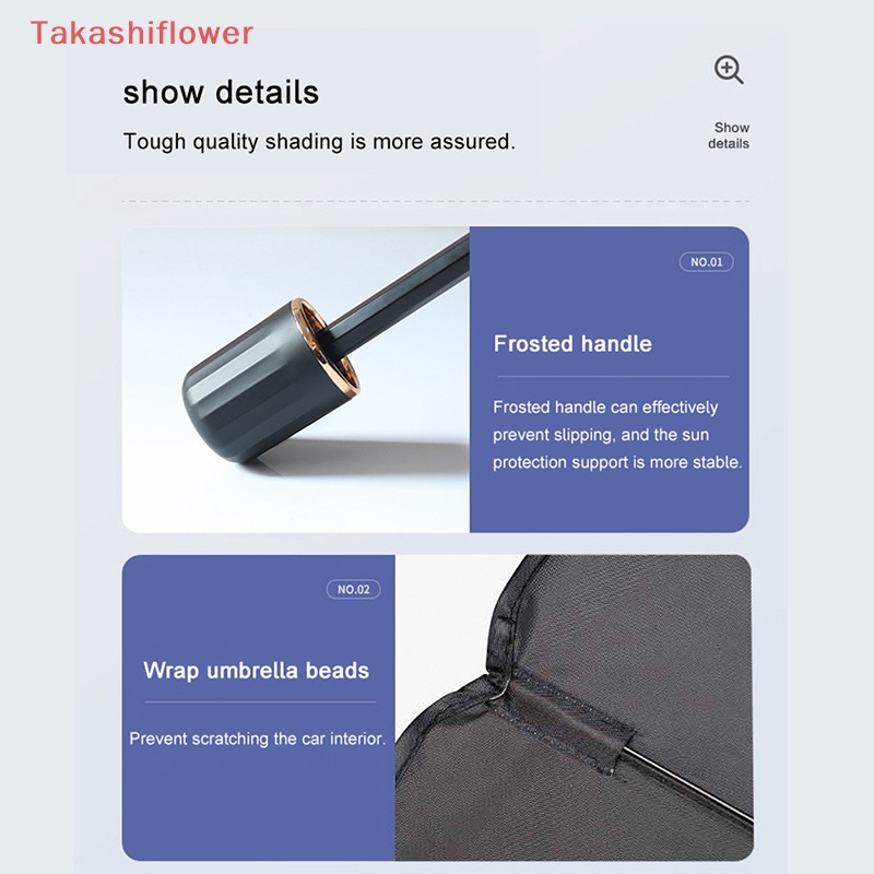 Dù Che Nắng Chống Tia UV 125cm 140cm Có Thể Gập Lại Tiện Dụng Cho Xe Hơi