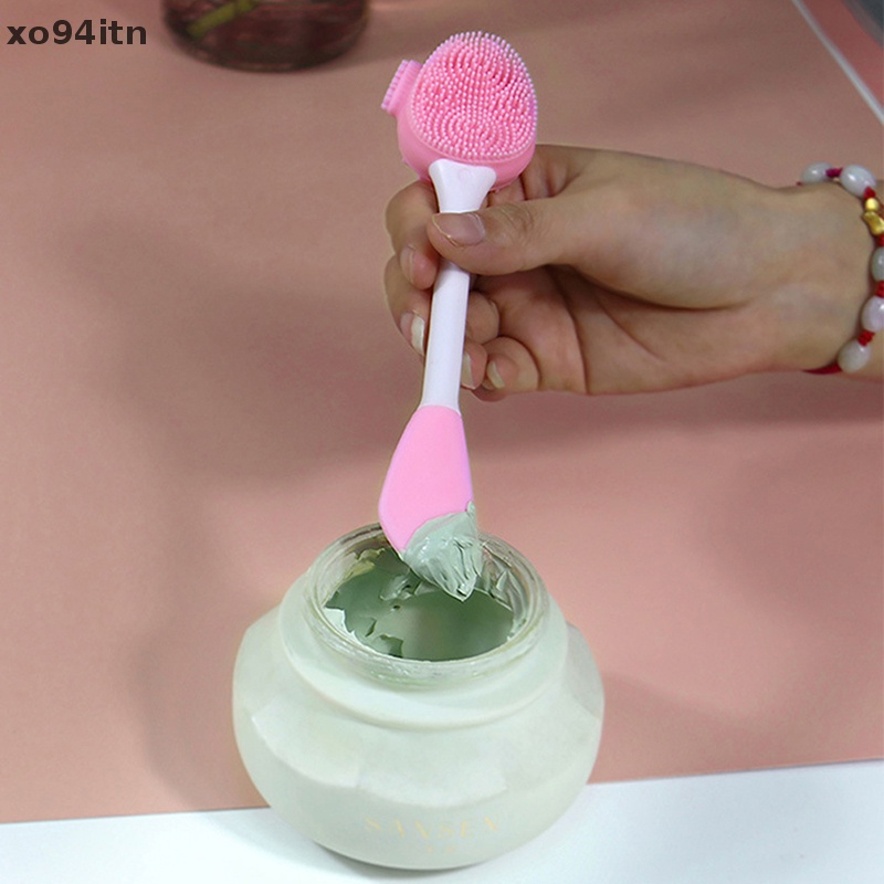 Cọ Silicone Hai Đầu Tẩy Tế Bào Chết Chăm Sóc Da