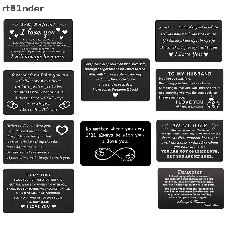 Rt Ví Đựng Thẻ Bằng Thép Không Gỉ Cho Husband Boyfriend Wife Girlfriend Valene Quà Tặng Sinh Nhật