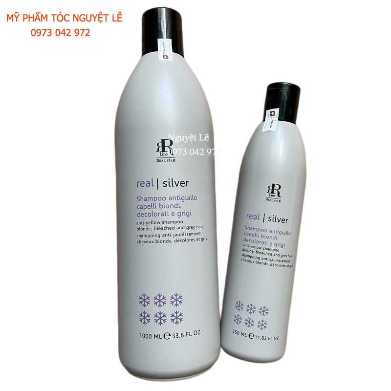Dầu gội tím khử vàng dành cho tóc tông sáng Therapy SILVER STAR Shampoo RR Line 1000ml
