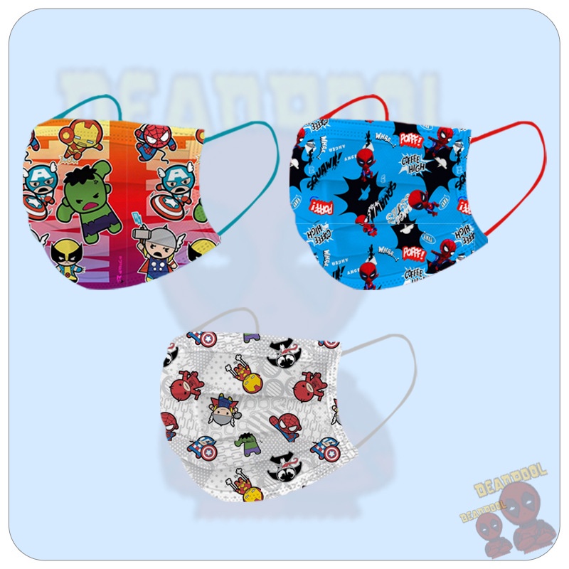 Khẩu Trang In Hoạt Hình Avengers 3D Ba Chiều Chống Nhỏ Giọt Dùng Một Lần Dành Cho Trẻ Em Và Người Lớn