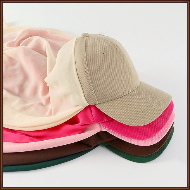 Mũ Lưỡi Trai Chiffon Chống Nắng Hai Chức Năng Màu Trơn Đơn Giản Thời Trang Đi Biển Mùa Hè Cho Nữ