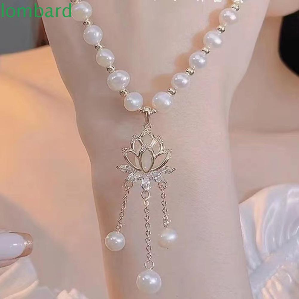 Vòng cổ Mặt Hình Trụ Y2k Đính Hạt Tua Rua Thời Trang