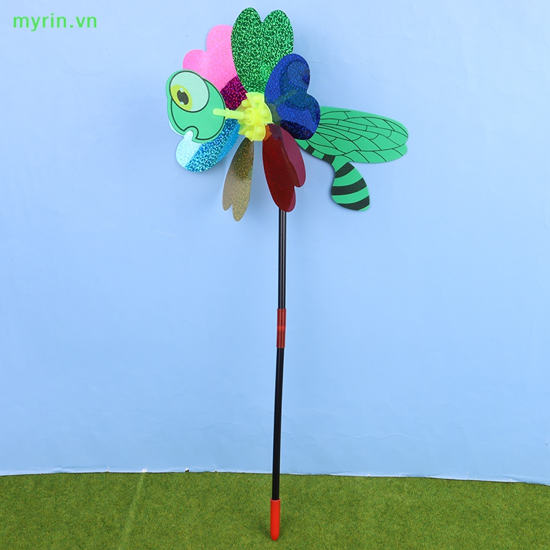 Chong Chóng Hình Con Ong Đính Kim Sa Trang Trí Sân Vườn