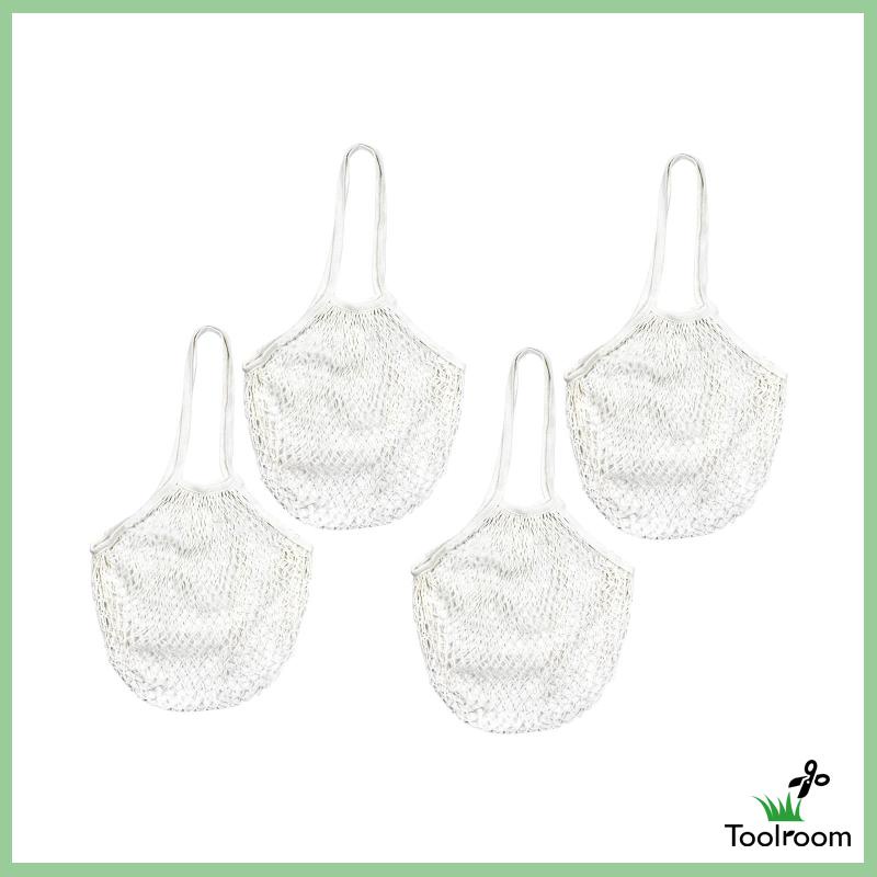 Set 4 Túi Lưới Mua Sắm / Đi Biển / Rau Củ Quả Có Thể Giặt Sạch