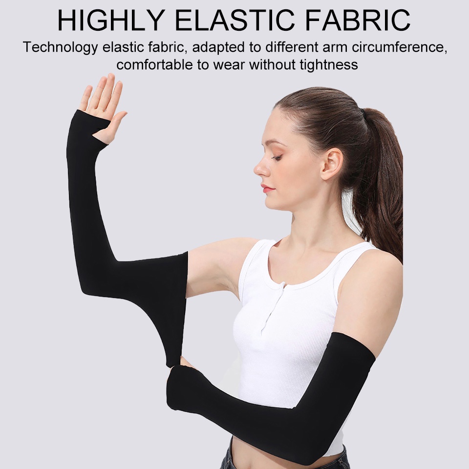 Găng Tay Chống Nắng Bằng Lụa Lạnh Mỏng Mát Mẻ Thoáng Khí Mùa Hè Cho Nam Và Nữ