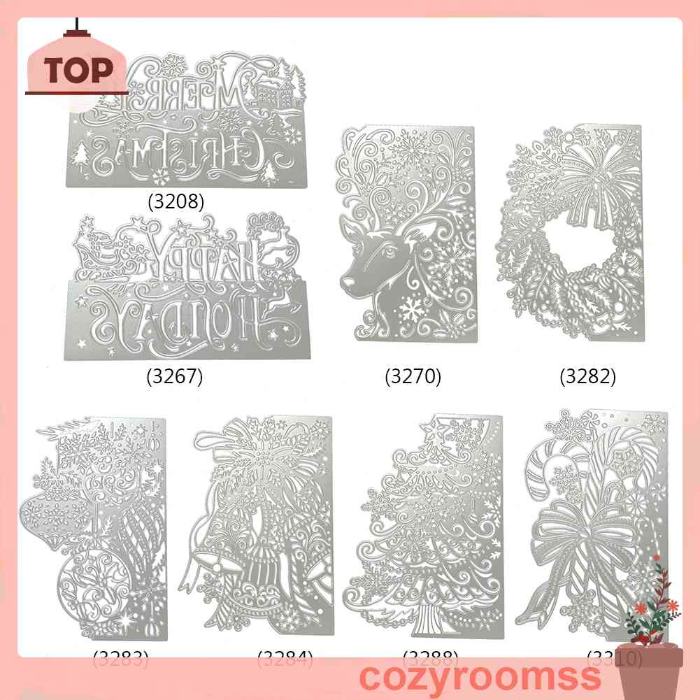 Khuôn Cắt Giấy Kim Loại Họa Tiết Giáng Sinh