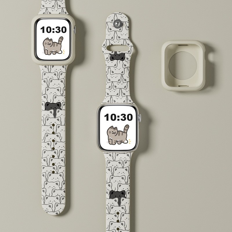Dây Đeo Đồng Hồ Thay Thế Hình Thỏ / Mèo Dễ Thương Cho Apple Watch Ultra 49mm S8 7 SE 6 5 4 3 2 1