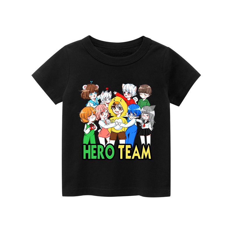 Áo thun trẻ em HERO TEAM 6, 8 màu áo, đầy đủ size có big size, MÀU KHÁC NHẮN TIN SHOP
